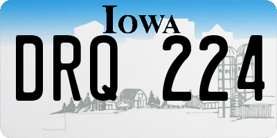 IA license plate DRQ224