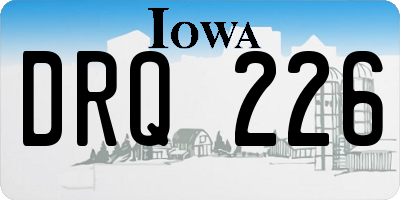 IA license plate DRQ226