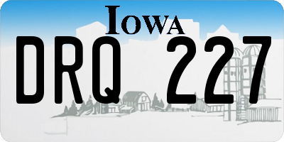 IA license plate DRQ227