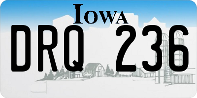 IA license plate DRQ236