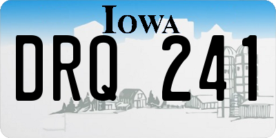 IA license plate DRQ241