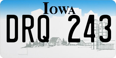 IA license plate DRQ243