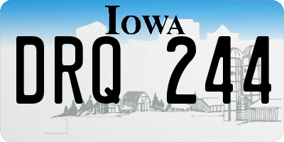 IA license plate DRQ244