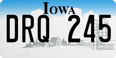 IA license plate DRQ245