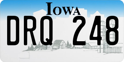 IA license plate DRQ248