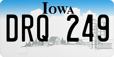 IA license plate DRQ249