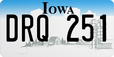 IA license plate DRQ251