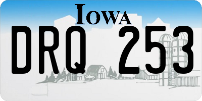 IA license plate DRQ253