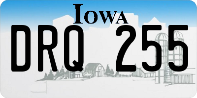 IA license plate DRQ255