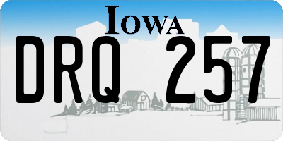 IA license plate DRQ257