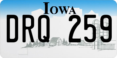IA license plate DRQ259