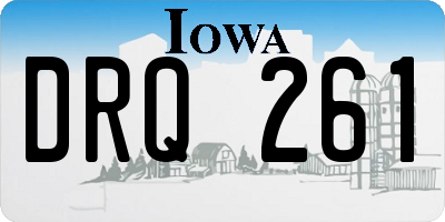 IA license plate DRQ261