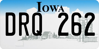 IA license plate DRQ262