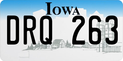 IA license plate DRQ263