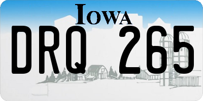 IA license plate DRQ265