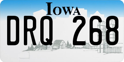 IA license plate DRQ268