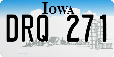 IA license plate DRQ271