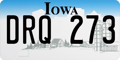IA license plate DRQ273