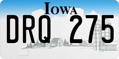 IA license plate DRQ275