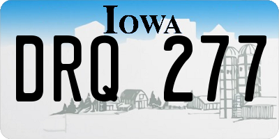 IA license plate DRQ277