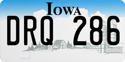 IA license plate DRQ286