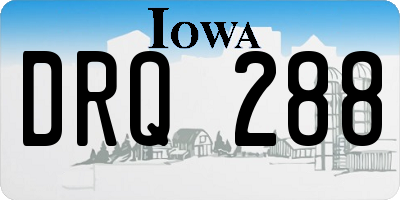 IA license plate DRQ288