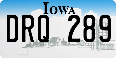 IA license plate DRQ289