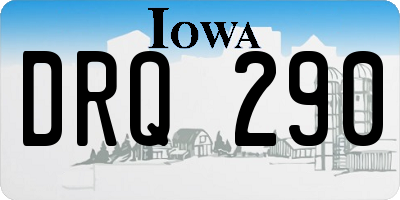 IA license plate DRQ290
