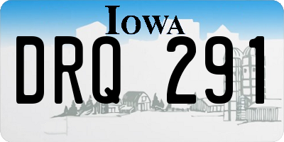 IA license plate DRQ291