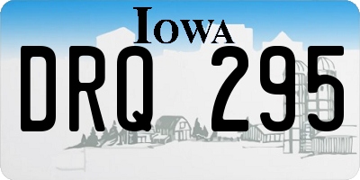 IA license plate DRQ295