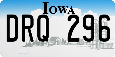 IA license plate DRQ296