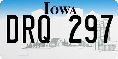 IA license plate DRQ297