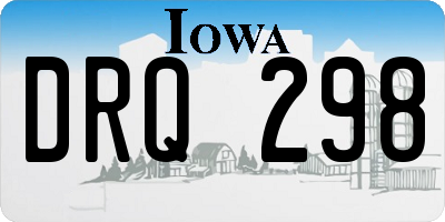 IA license plate DRQ298