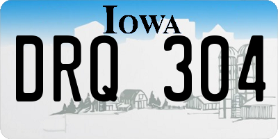 IA license plate DRQ304