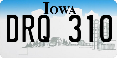 IA license plate DRQ310