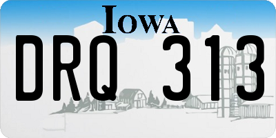 IA license plate DRQ313