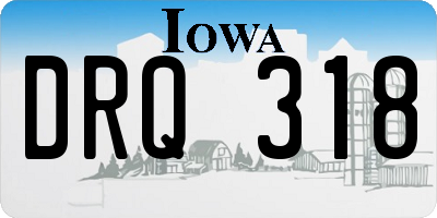 IA license plate DRQ318