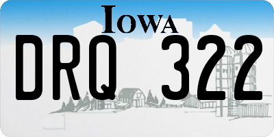 IA license plate DRQ322