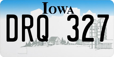 IA license plate DRQ327