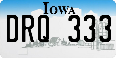 IA license plate DRQ333