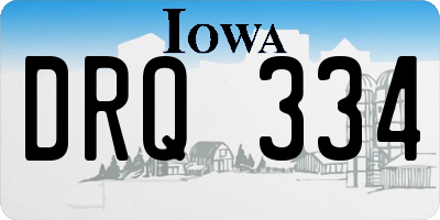IA license plate DRQ334