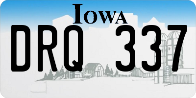 IA license plate DRQ337