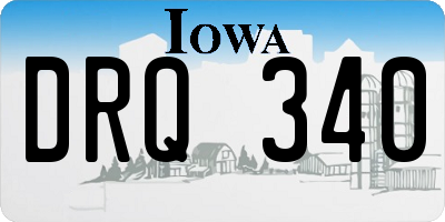 IA license plate DRQ340