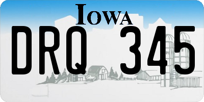 IA license plate DRQ345