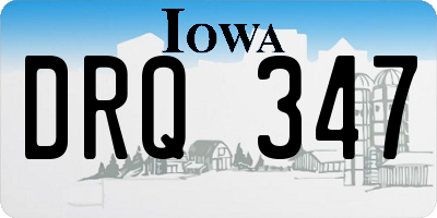 IA license plate DRQ347