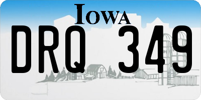 IA license plate DRQ349