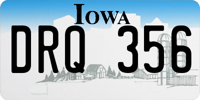 IA license plate DRQ356