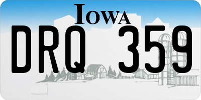 IA license plate DRQ359