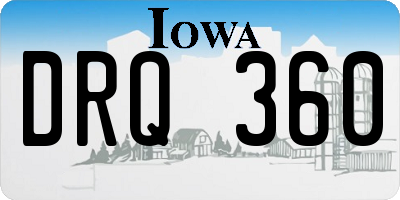 IA license plate DRQ360