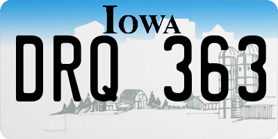 IA license plate DRQ363